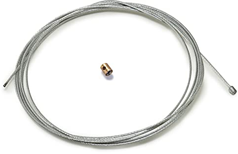 Easyboost Gaszug Gasseil 2,50 Meter Ø1,2mm Universal Gaskabel mit Schraubnippel für Vergaser Gasgriff für Roller 50ccm Moped Schaltmoped AM6 Derbi Aerox F10 F12 Aprilia SR Piaggio Peugeot GY6