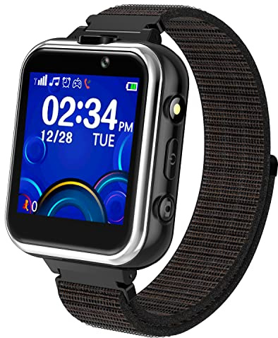 PTHTECHUS Enfants Smartwatch - Enfant SOS Lecteur de Musique Montres Appareil Photo Numérique Téléphone Mobile Montre Cadeau Enfants pour Filles Garçons