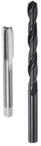 QUARKZMAN Ensemble de Robinet et de Foret Métriques, Robinet Fileté M10 X 1,25 et Foret Hélicoïdal en Oxyde Noir de 8,8 mm, Kit D'Outils de Réparation de Filetage