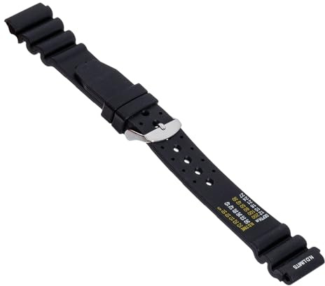 Kistanio Silikonarmband dykarmband med rostfritt stål stiftspänne i olika bredder och varianter, svart, 24 EU