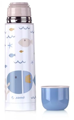 Jané Termo Líquidos 50 cl, Boca Ancha, Acero Inoxidable, hasta 10 Horas, Vaso, Azul