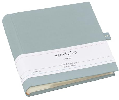 Semikolon 371949 Album Classic - Pocket 23 x 22,5 cm - 100 Seiten für 200x 10x15 Fotos - Cloudy Morning graublau