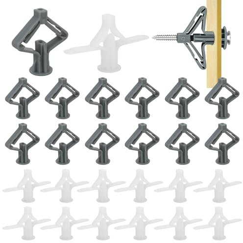 LPZMPZ 200 Stück Hohlraumdübel Rigipsdübel set Gipskartondübel Schmetterling und Flugzeug Spreizdübel Für Gipskarton, Gipsfaserplatten, Befestigung in Beton (Schrauben nicht Enthalten)