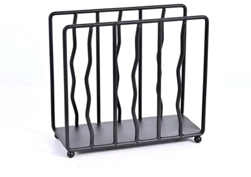 Mluyeri Modern Standing Napkin Holder for table, Black Metal, Tabletop Paper Napkin Dispenser for Coffee Filter Holder Kitchen, Dining Room, Outdoor.