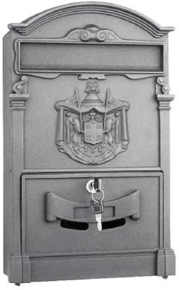 Kippen 10006CS - Cassetta Postale Modello REGIUS di Colore Silver. Dimensioni: 410x90x260mm.
