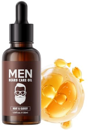 Hinapan Sérum de aceite para barba, 2 unidades de aceite nutritivo para la barba para hombres, fortalecimiento de la barba suave, aceite para fortalecer, suavizar y calmar la piel, alisa el pelo de la