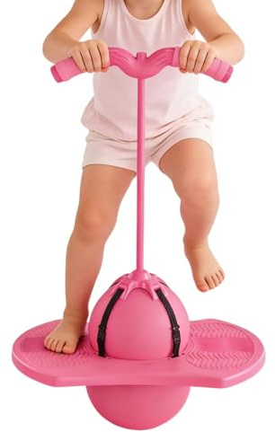 Balón de equilibrio con asa, asiento de salto ajustable en altura con asa, pelota de salto con trampolín, para educación física, preescolar, guardería