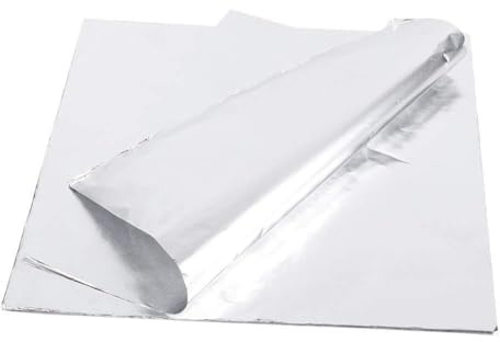 Arythia 100st Aluminiumfolie Ark, 25 Mikron Kraftig Grillfolie För Matlagning, Högvärmebeständig Bakfolie För Bakning, Matfolie För BBQ, Köksförvaring