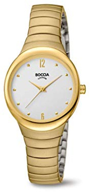 Boccia Dress Damen Armbanduhr Titan Vergoldet 28 mm