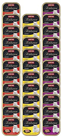 animonda Vom Feinsten Senior Vielfalt (32 x 100 g), Senior Nassfutter für ältere Katzen ab 7 Jahren, Katzenfutter ohne Getreide und Zucker, mit 100 % frischen, fleischlichen Zutaten