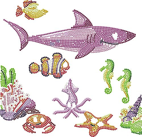 DIAMOND DOTZ DBX-029 Tableau en Diamant sur châssis Motif Box in The Ocean 28 x 28 x 2,5 cm