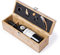 Set de Vinos en Caja de Madera. Caja regalo para Botella de Vino. Kit Utensilios para Amantes del Vino. Sacacorchos.