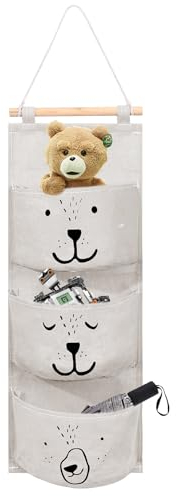 Gaomoeny Sac de Rangement à Suspendu Mural, Suspendre Organiseur Poches avec 3 Poches, Organisateur de Sac à Suspendre Pliable pour Salle de Bain, Cuisine, Chambre