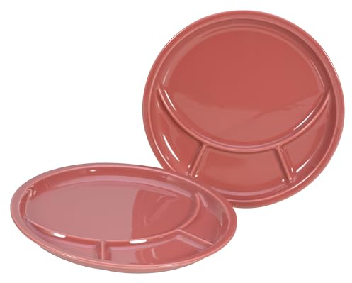 Creatable, 22925 Serie Universal - Platos para fondue (4 piezas, porcelana), color rojo