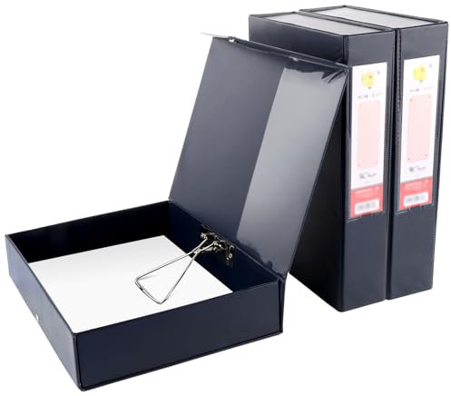 CYEER 3 scatole archivio A4 con molla di chiusura, per raccoglitori A4, scatola archivio con coperchio, scatola portadocumenti A4, cartoni portadocumenti, scatola A4, contenitore per ufficio, scuola