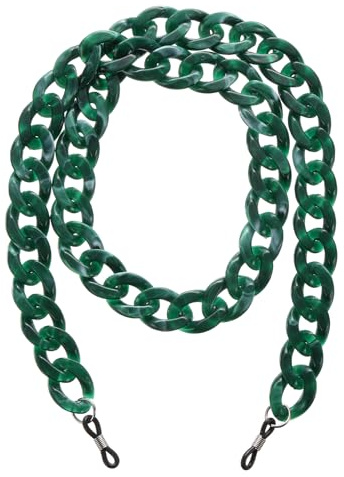 Sourcing map Chaînes pour lunettes pour femme, Chaînes porte-lunettes en acrylique Réglables Lanière pour lunettes de soleil Chaîne porte-collier en perles Anti-perte pour lunettes de soleil, Vert