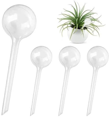 Bewässerungskugeln 4 Stück, 27.5 x 8 cm Große Gießkugeln, Topfpflanzen Selbstbewässerung, Wasserspender für Pflanzen, für das Pflanzenbewässerung Im Innen und Außenbereich