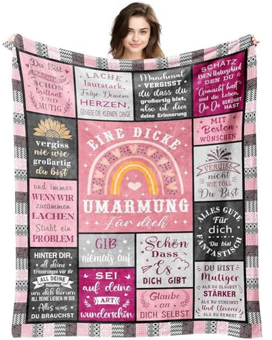 YOUNGSAY Regalo Mejor Amiga Dia, 150 x 130 cm Grueso Manta Personalizada, Franela Manta Personalizada con Bendiciones para Mamá, Hija, Esposa, Novia, Hermana, Colega