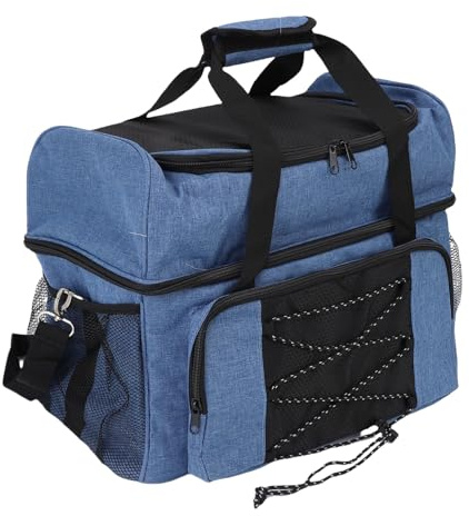 Jwthee Sac de Boule de Bowling 2 balles, Sac de Bowling à Deux balles avec Support rembourré et bandoulière réglable, Accessoires de Bowling Portables en Nylon pour Chaussures jusqu'à la