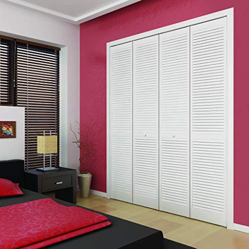 Schrank Tür, Falttür, Kimberly Bay Traditionelle louver-louver weiß 203,2 x 61 cm.