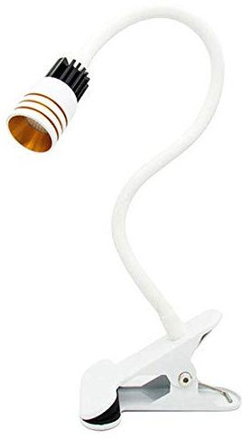 LED de lampe à clip à tête ronde USB lampes de table peuvent faire 4 fichiers de gradation ou de gradation progressivepour pour flexible de lecture légère en silicone blanc,Round