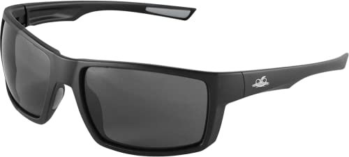 Bullhead Safety Eyewear BH2663AF Sawfish, Matte Black Frame/Temple, Smoke Anti-Fog Lens, Gray Tpr Nose Piece And Temple Ends