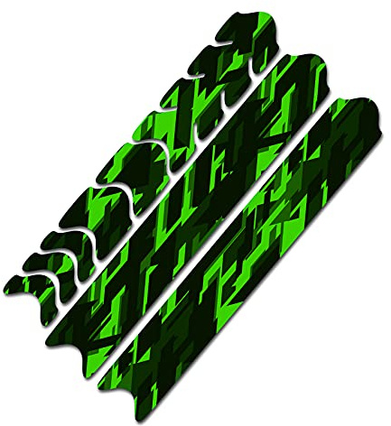 AlphaShield Bicycle Frame Protector Chain Stays Protection Film Sticker Frame Protection Carbon MTB BMX Paint Protection Film K099 (11 Future Neon Green)