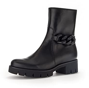 Gabor Donna Stivaletti, Signora Stivali da Biker,Soletta Removibile,Stivaletto Invernale,Boots,Stivaletto,Foderato,Nero (Schwarz) / 27,37.5 EU / 4.5 UK