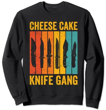 Gang de couteaux à gâteau au fromage rétro Funny Knife Collector Sweatshirt