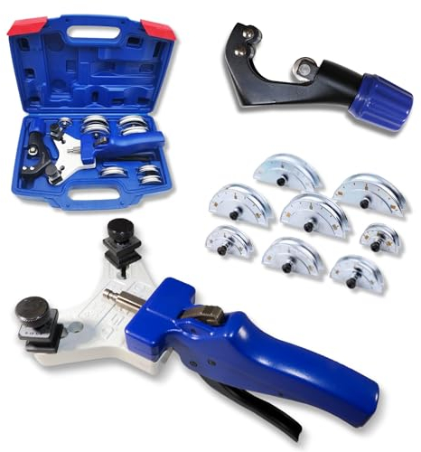 GOLDMAN SERVICE - Dobladora de Tubos Manual para Tubo de Cobre de Aire Acondicionado y Ventilación con Corta Tubos. (5 a 12 mm)