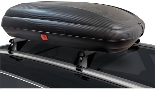VDP-R003 Dachträger 120cm + Dachbox BA320 320 Liter - universal Relingträger Dachgepäckträger - geschlossene Reling - aus Aluminium - bis 90kg - bündige Schiene - abschließbar