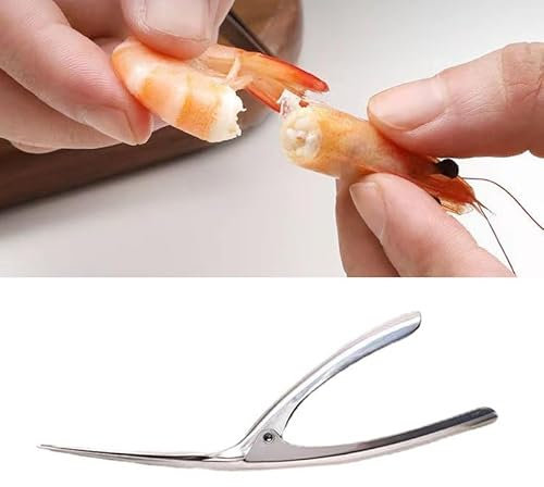 aqxreight Stainless Steel Shrimp Prawn Peeler, Professional Seafood Shrimp Deveiner,Tool Easy Peel Shell, Comfortable Grip Safe Kitchen Essential