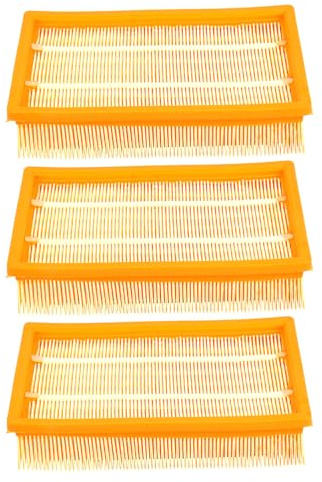 Lot de 3 filtres plissés plats Kärcher NT 25/1 Ap, NT 35/1 Ap, NT 35/1, NT 45/1, NT 55/1, NT 361, NT 561, NT 611 Tact, Te, M, Eco (remplace 6.904-367.0)