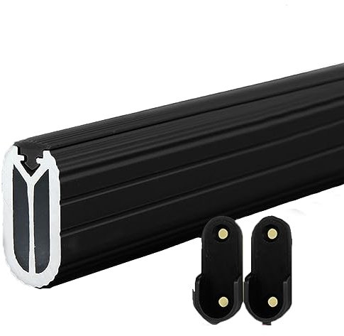 Bastone per appendere abiti resistente, regolabile da 50 a 160 cm, con staffe di supporto in metallo per armadi e porte, perfetto per nizzare i vestiti e massimizzare lo spazio
