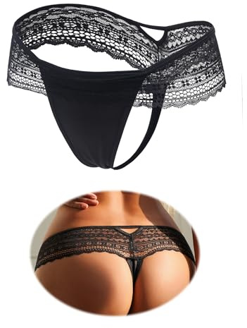 Ohmydear Dam Stringtrosa Spets Brasiliansk Slip Underbyxor T-back, L