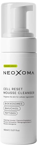 NEOXOMA Cell Reset Mousse Cleanser, Limpiador Facial Efecto Lifting con Bio Exosomas, Bakuchiol y Péptidos, Espuma Limpiadora para Todo Tipo de Piel, Purifica y Rejuvenece