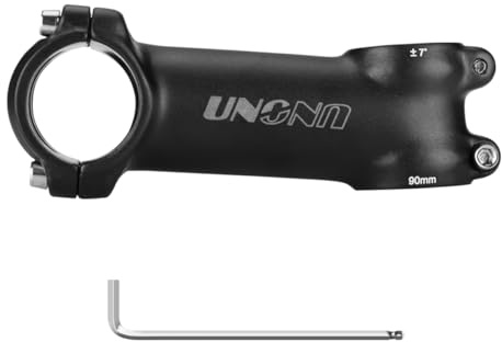 CYSKY Potencia MTB 31,8mm 25,4mm 7 Grados 60/70/80/90/100/110/120/130mm Potencia Bicicleta Corta para MTB Bicicleta de Carretera Gravel Bike City Bike Ebike (Abrazadera de Manillar de 31,8mm, 90mm)