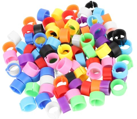 Alasum 150pcs 8mm Pigeon Leg Rings Multi-color Identification Bands Bird Foot Rings for Carrier and Racing Pigeons Poultry Foot Accessories Random Color