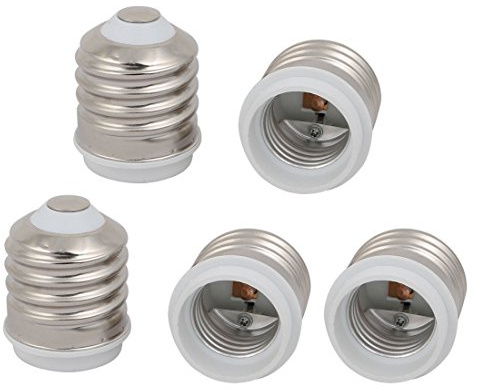 Aexit 5pcs E40 à E27 Extender Adaptateur Convertisseur Ampoule Douille Titulaire Silver Ton AL391659J159053H