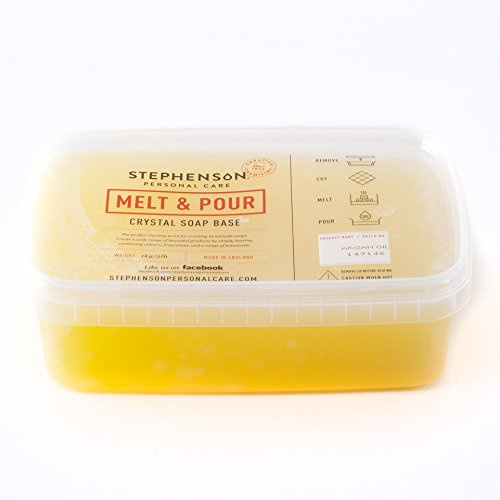 Mystic Moments | Base de savon à l'huile d'argan Stephensons | 10Kg | Base transparente sans SLS ni SLES à l'huile d'argan pour savons doux et finis.