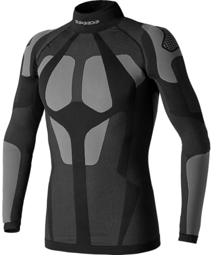 SPIDI, Seamless, Maglia Tecnica Moto Racing a Compressione Graduata, Tessuto Elasticizzato e Traspirante in Microfibra di Polipropilene, Ideale per Temperature Medie ed Elevate, Taglia S/M