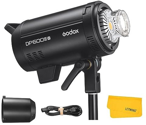 Godox DP600III-V DP600IIIV Studio Flash Strobe, 600Ws Power 5800K Strobe Light 2.4G Wireless X System with Bowens Mount Photography Monolight for Wedding Fashion Advertising Photography