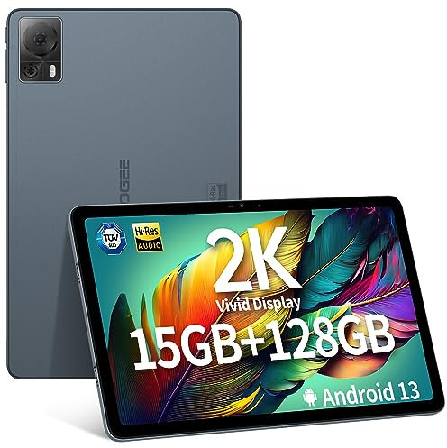 DOOGEE T20S Tablet, 15GB + 128GB/1TB TF, 7500mAh Battery, 10.4 Inch 4G Android 13 With Sim Card Slot, 2000×1200 FHD+IPS Display, Widevine L1, 13MP Camera, OTG, 5G+2.4G WiFi, GPS- Grey