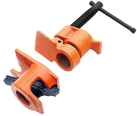 Lwuey Abrazadera de Tubo para Carpintería, Madera Liberación Rápida Juego Metal Hierro 1/2 Pulgada Sujeción Tornillo Herramienta Alta Resistencia Prensa Banco Trabajo Tuberías Sargentos Accesorios