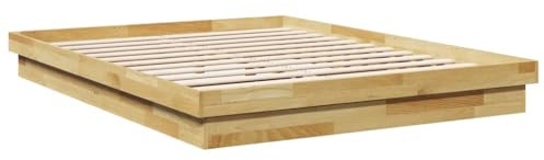 vidaXL Telaio per letto senza materasso, 160 x 200 cm, in legno massello di quercia