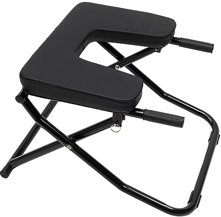 Netcoin Yoga Headstand Bench, Inversion Stretch Workout Chair, Headstand Trainer for Practice Head Stand, Shoulderstand and Strength Training Equipment for Home Office (Black)