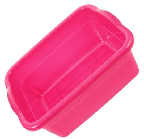 Red Plastic Washing Basin, Portable Deep Design for Versatile Use