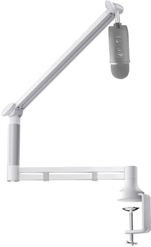 socodox Low Profile Mic Arm for Blue Yeti, Upgraded 7cm Clamp & Cable Management, Heavy Duty Desk Mic Boom Stand for Podcasting, Streaming, Gaming