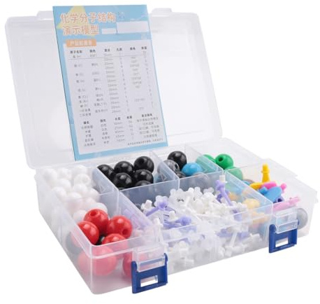 Awwertse Kit de Modelo Molecular, Kit de Química Molecular Orgánica, Kit de Modelo de Elemento Atómico para Lecciones, Kit de Construcción de Estructuras