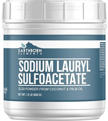 Earthborn Elements Sodium Lauryl Sulfoacetate (SLSA) (24 Ounce) Bath Bomb Additive, Gentle on Skin, Long-Lasting Foam & Bubbles